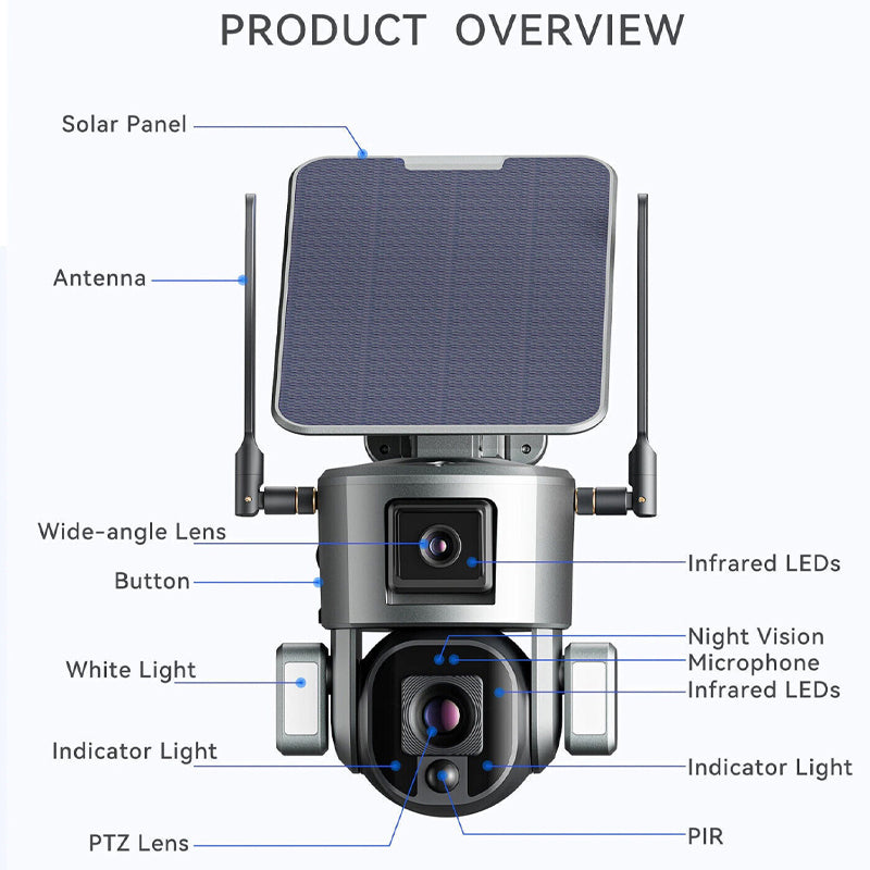 SecurePro® Wireless Solar Zoom Security Camera